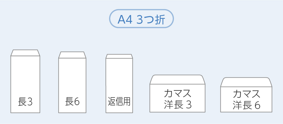 透けない封筒A4 3つ折り対応