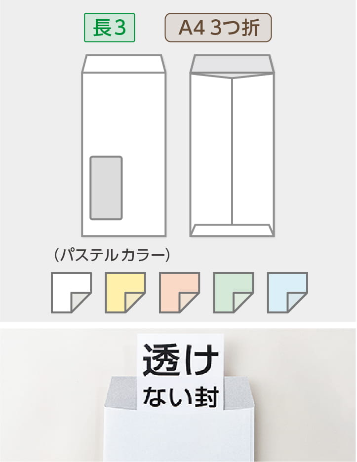 透けない封筒