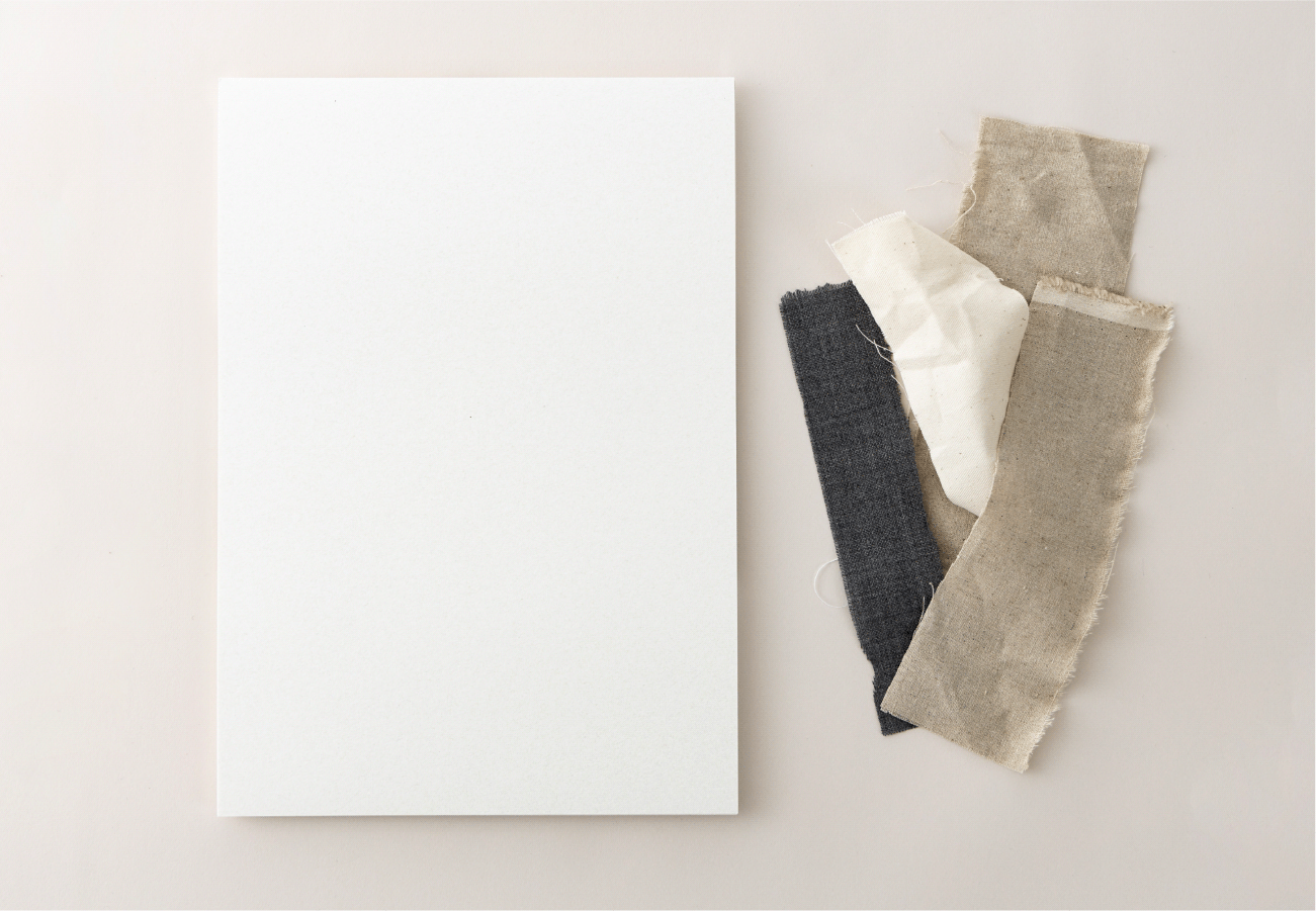 エシカルコットン名刺用紙の全体画像｜エシカルコットン繊維を配合した環境配慮型名刺用紙で優れた風合いと高品質な紙質により企業名刺やショップカード、診察券などビジネス用途に適したサステナブル用紙製品