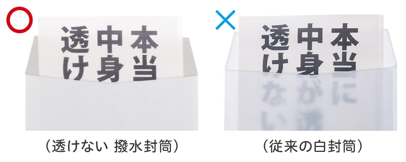 透けない封筒