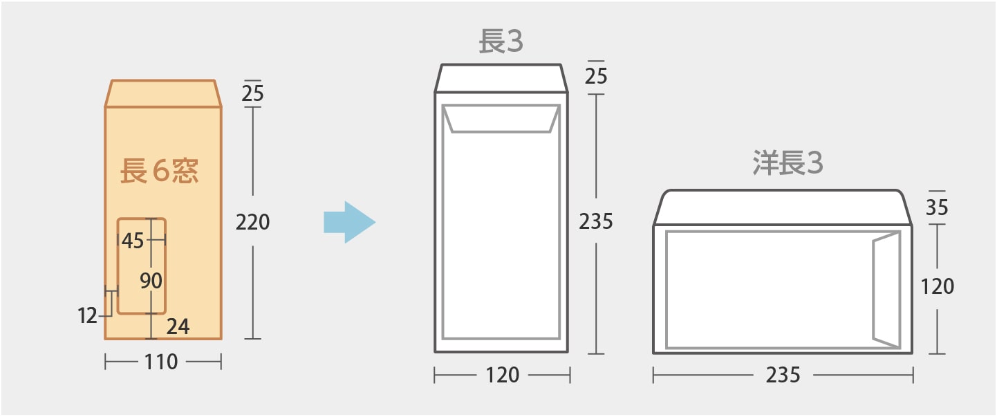 長6封筒窓付