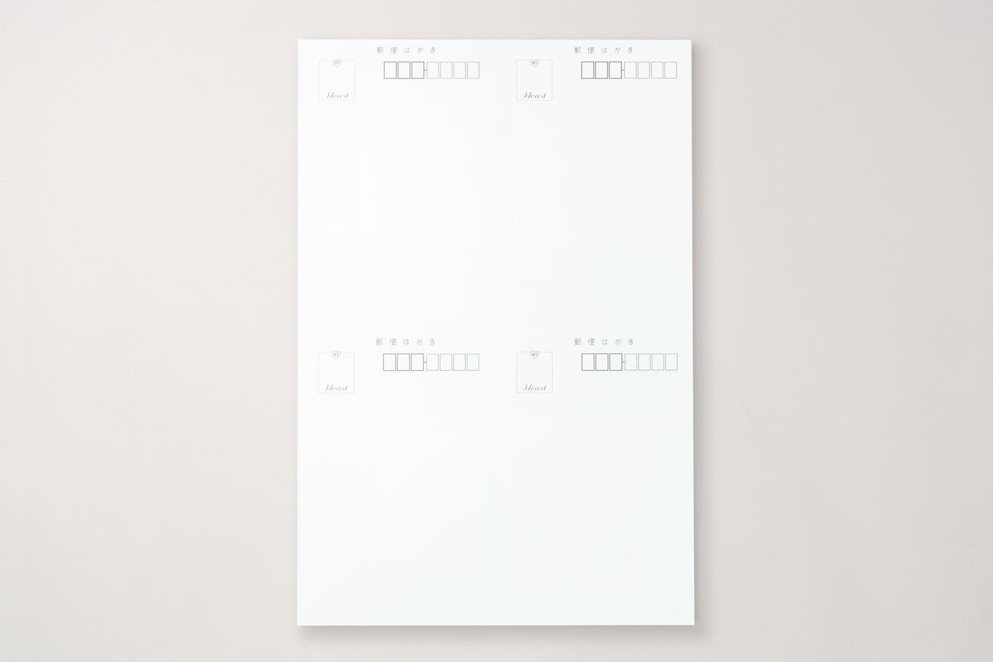 喪中はがき 4丁付